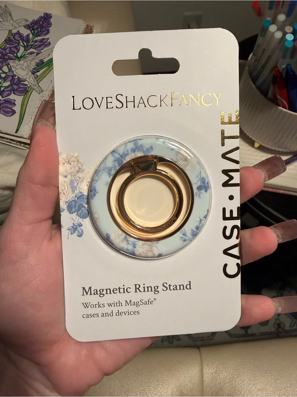 LoveShackFancy Blue Floral iPhone Case & Accessories Set NWT